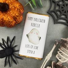 Load image into Gallery viewer, Ghost Happy Halloween - Personalised Chocolate Bar
