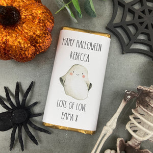 Ghost Happy Halloween - Personalised Chocolate Bar