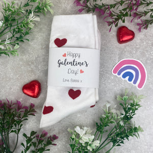 Happy Galentines Day- Heart Socks