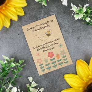 Bee Sunflower Seed Packets