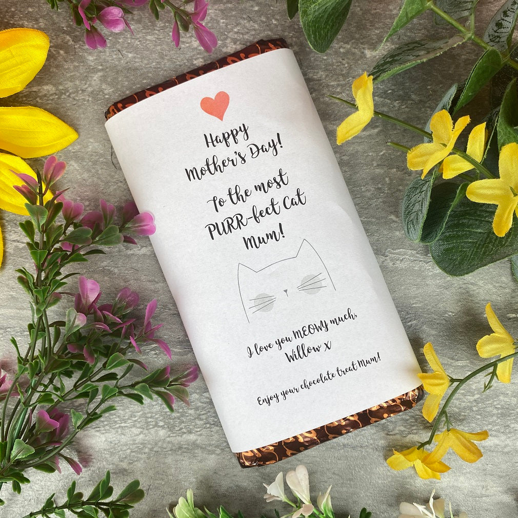 Purrfect Cat Mum Mothers Day Chocolate Bar-The Persnickety Co