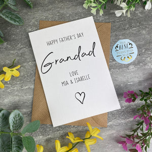 Personalised Happy Father's Day Grandad Card