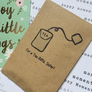 For A Tea-Riffic Sister Mini Kraft Envelope with Tea Bag-2-The Persnickety Co