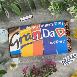 Happy Father's Day Grandad Personalised Chocolate Bar-The Persnickety Co
