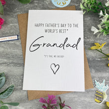 Load image into Gallery viewer, World&#39;s Best Grandad Father&#39;s Day Card

