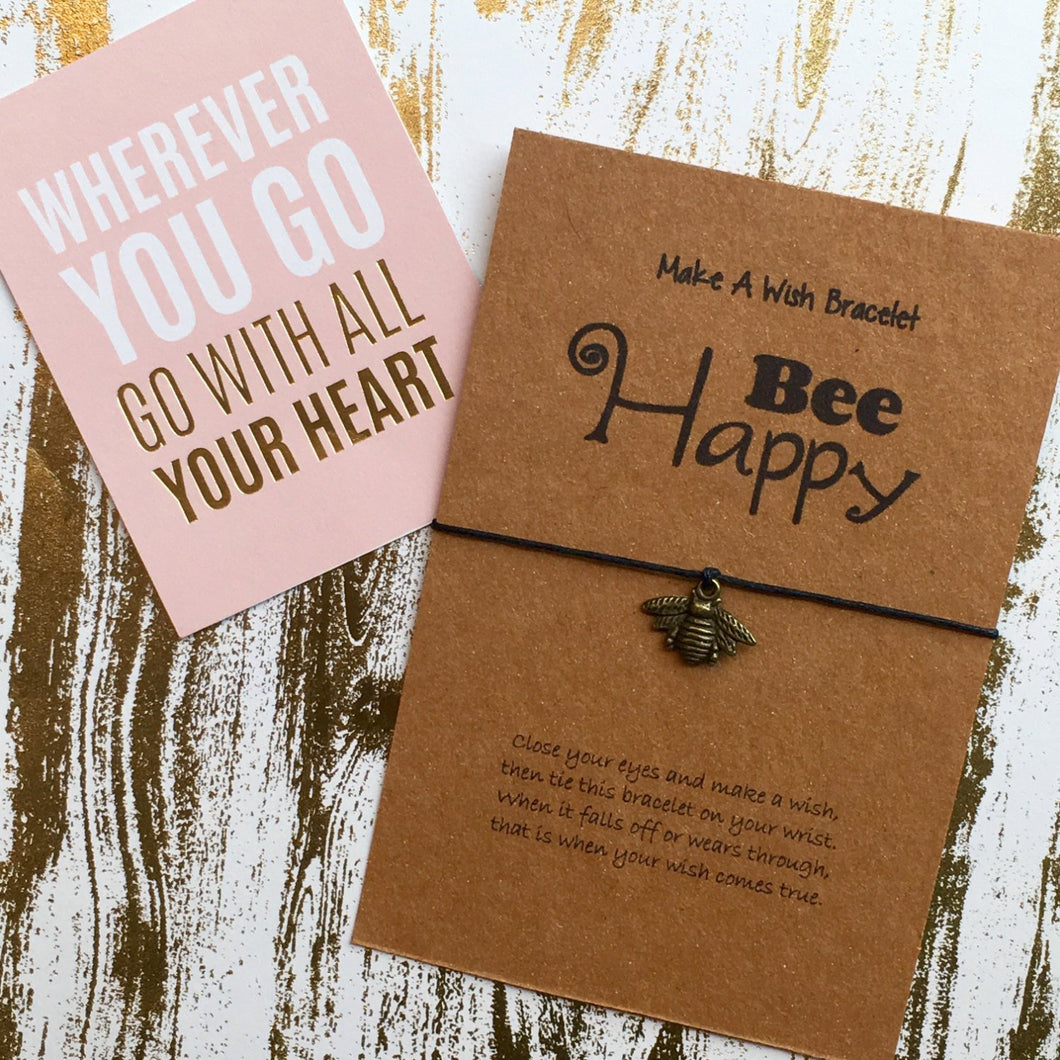 Bee Happy Wish Bracelet!-The Persnickety Co