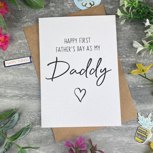 Happy First Father's Day As My Daddy Card-The Persnickety Co