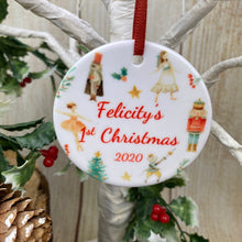 Load image into Gallery viewer, Nutcracker Babies 1st Christmas Hanging Decoration
