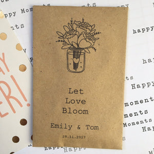 Let Love Bloom 12 x Wedding Favours - Custom Made/Personalised To Order-3-The Persnickety Co