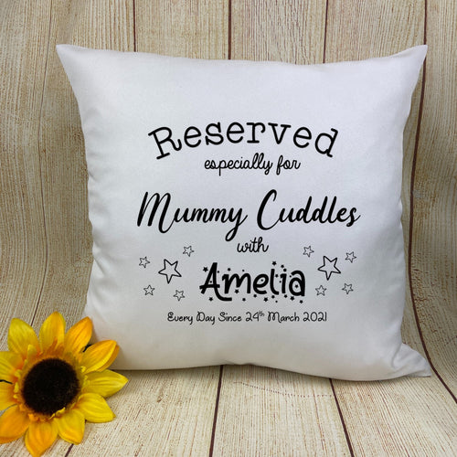 Reserved Cuddles - Personalised Mother's Day Cushion-The Persnickety Co