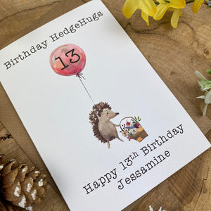Birthday Hedgehugs - Personalised Card-6-The Persnickety Co