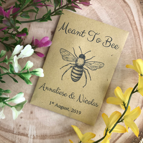 Seed Favors, Wedding Favors, Seed Wedding Favour, Seed Packets, Pack Of 12, Wedding, Bee-The Persnickety Co