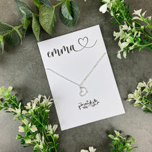 Load image into Gallery viewer, Dainty Heart Necklace - Personalized Name-The Persnickety Co
