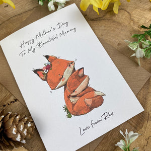 Fox Mother's Day Personalised Card-6-The Persnickety Co