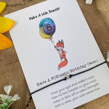 Load image into Gallery viewer, Have A Foxtastic Birthday Wish Bracelet-The Persnickety Co
