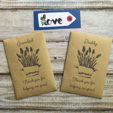 Load image into Gallery viewer, Daddy/ Grandad Thank You For Helping Me Grow! Mini Kraft Envelope with Wildflower Seeds-6-The Persnickety Co
