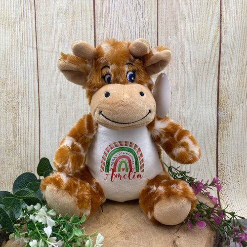 Personalised Christmas Teddy - Giraffe-The Persnickety Co