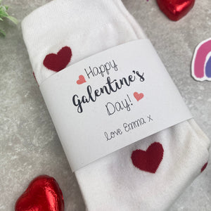 Happy Galentines Day- Heart Socks