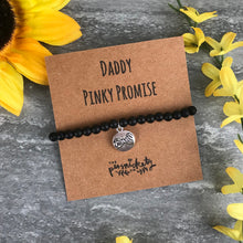 Load image into Gallery viewer, Daddy Pinky Promise Black Onyx Bracelet-4-The Persnickety Co
