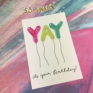 Yay It's Your Birthday Postcard-3-The Persnickety Co