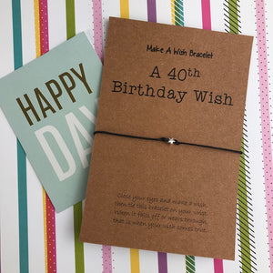 A 40th Birthday Wish - Star-The Persnickety Co
