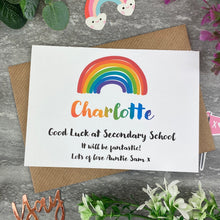 Load image into Gallery viewer, Good Luck At Secondary School Rainbow Card-7-The Persnickety Co
