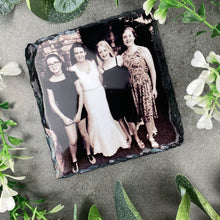 Load image into Gallery viewer, £5.00 Special Offer! Personalised Slate Coaster - Black and White
