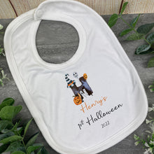 Load image into Gallery viewer, Halloween Initial Baby Bib
