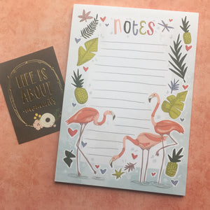 Flamingo A5 Notepad-The Persnickety Co