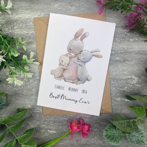 Little Bunnies - Personalised Mother's Day Card-The Persnickety Co