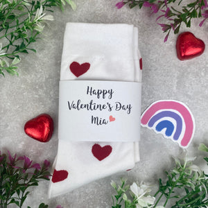 Happy Valentines Day- Heart Socks