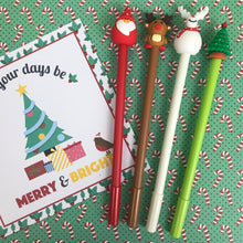 Load image into Gallery viewer, Christmas Friends Pens, Christmas Pen, Cute Christmas Pen, Christmas, Christmas Stationery, Stationery, Father Christmas Pe-2-The Persnickety Co
