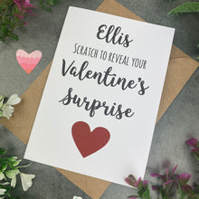 Load image into Gallery viewer, Personalised Valentines Day Surprise Scratch Card-The Persnickety Co
