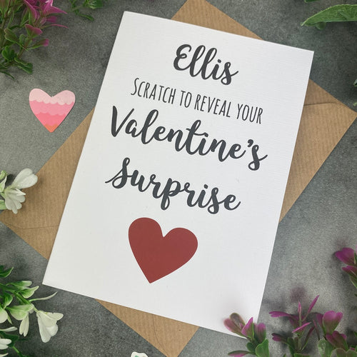 Personalised Valentines Day Surprise Scratch Card-The Persnickety Co