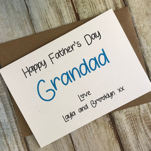 Happy Fathers Day Grandad - Personalised Card-2-The Persnickety Co