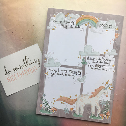 Unicorns and Rainbows A5 Notepad-The Persnickety Co