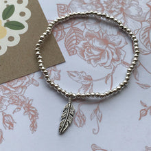 Load image into Gallery viewer, Beaded Charm Bracelet - Hope Is The Thing With Feathers.-6-The Persnickety Co
