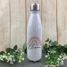 Load image into Gallery viewer, Personalised Water Bottle With Pastel Rainbow
