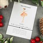 Nutcracker Christmas Ballerina Wish Bracelet, Merry Christmas Charm Bracelet