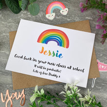 Load image into Gallery viewer, Good Luck In Your New Class Rainbow Card-The Persnickety Co
