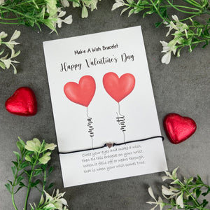 Happy Valentine's Day Balloon Names Wish Bracelet-The Persnickety Co