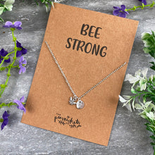 Load image into Gallery viewer, Bee Strong Necklace-The Persnickety Co
