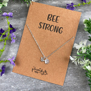 Bee Strong Necklace-The Persnickety Co