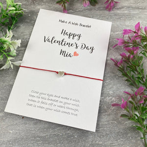 Happy Valentine's Day Personalised Wish Bracelet-2-The Persnickety Co