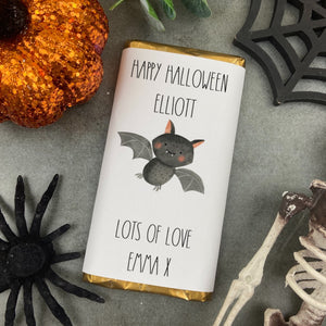 Bat Happy Halloween - Personalised Chocolate Bar