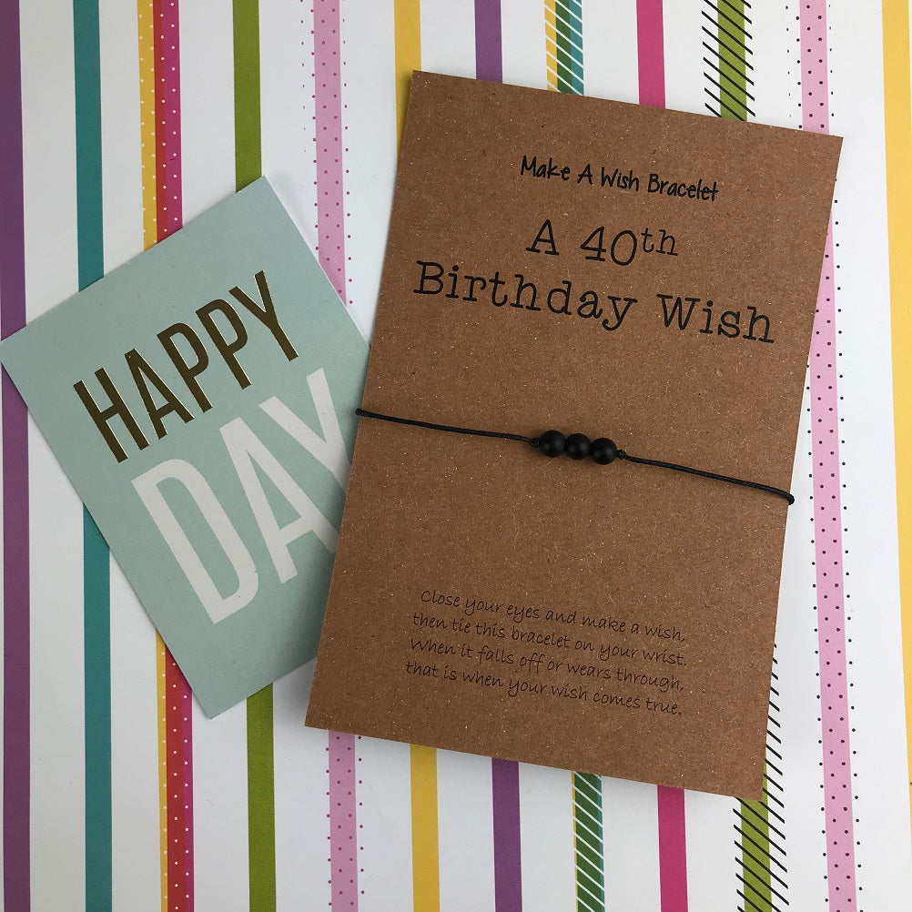 A 40th Birthday Wish - Onyx-The Persnickety Co