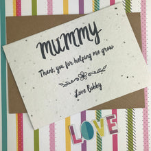 Load image into Gallery viewer, Plantable Wildflower Seed Card - Mummy Thank You For Helping Me Grow-7-The Persnickety Co
