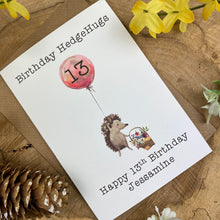 Load image into Gallery viewer, Birthday Hedgehugs - Personalised Card-2-The Persnickety Co
