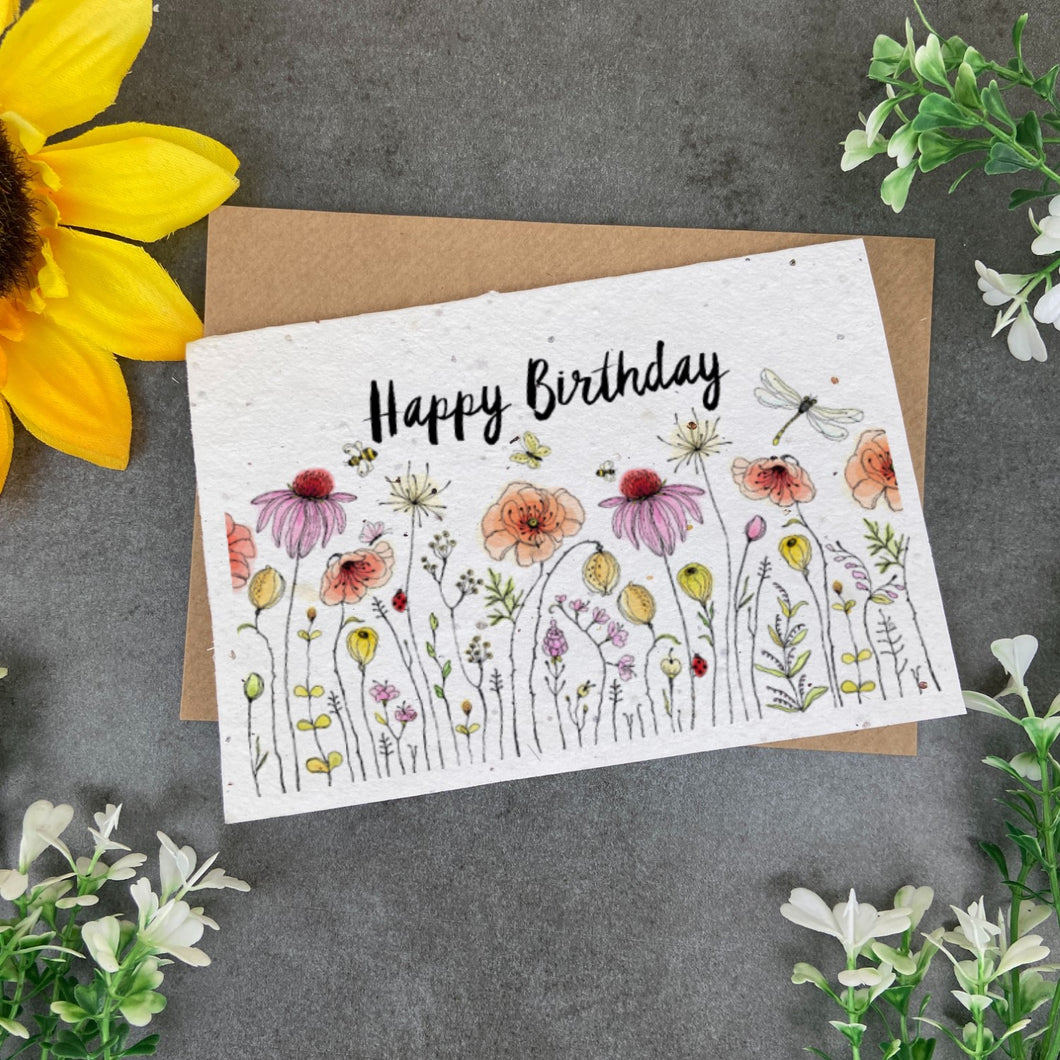 Happy Birthday Plantable Seed Card-The Persnickety Co