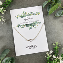 Load image into Gallery viewer, Bridesmaid Proposal Gift - Knot Necklace-The Persnickety Co
